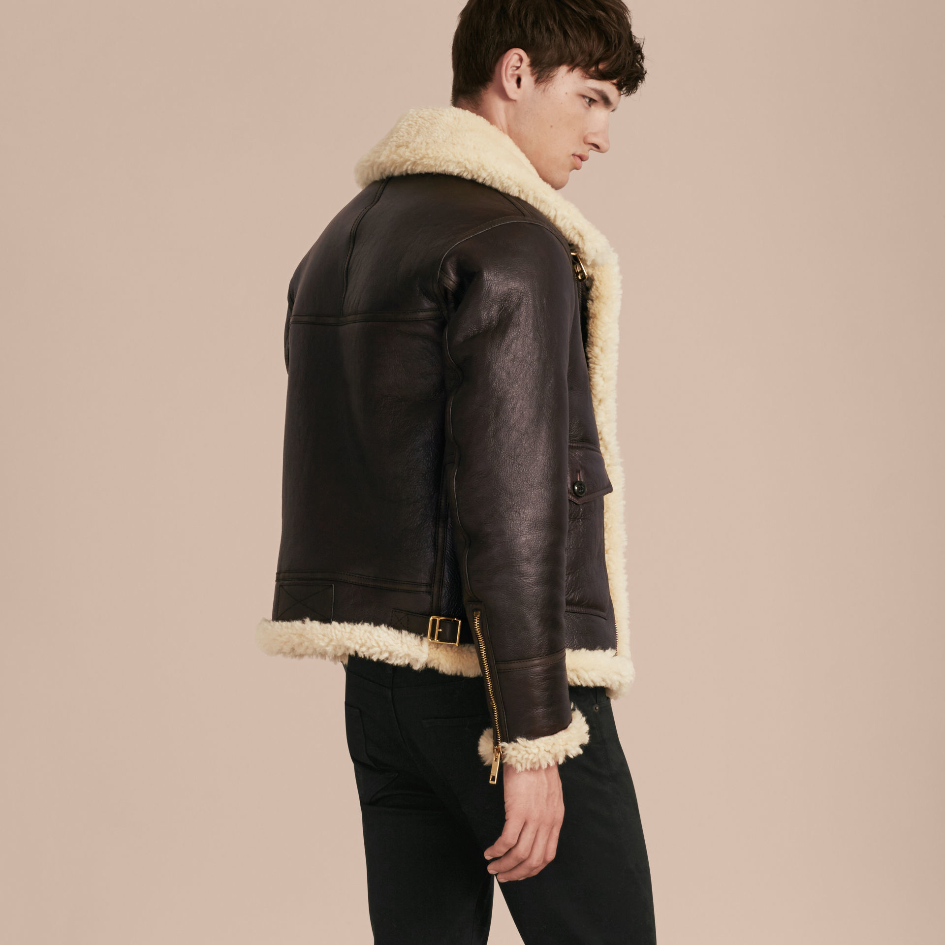 Burberry shearling aviator sale